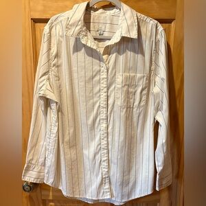 A New Day Women’s White Striped Shirt